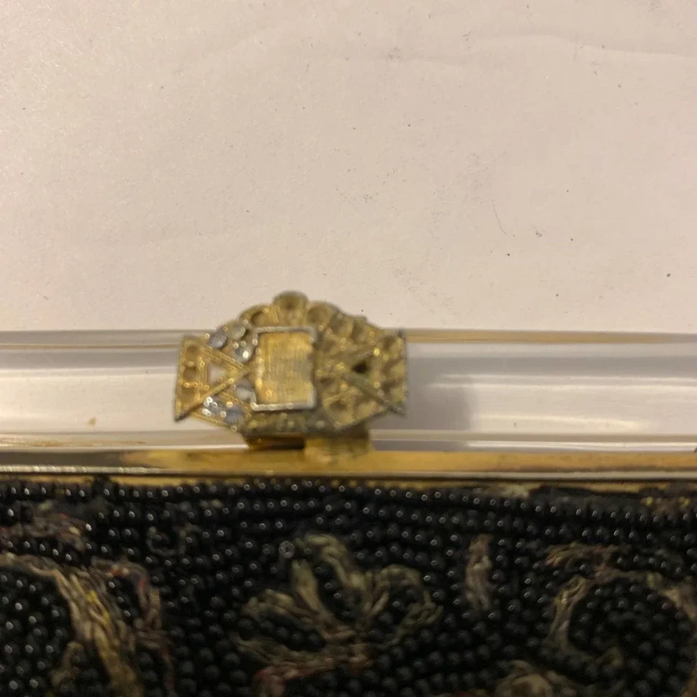 JOSEF Vintage 30's/40's Hand‎ Beaded Paisley Clutch